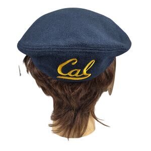UC CAL BERKLEY x CPC III, INC. VINTAGE 80's NAVY WOOL BLEND FLAT CAP SIZE 7 1/2